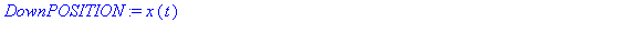 (Typesetting:-mprintslash)([DownPOSITION := x(t) = 1/2*(-2*m*ln(cosh((t*(m*g*mu)^(1/2)-m*arctan(mu*v[0]/(m*g*mu)^(1/2)))/m))+2*m*ln(mu*(m*g+v[0]^2*mu)/(m*g*mu)^(1/2))-m*ln((m*g+v[0]^2*mu)/(m*g))+2*x[0...