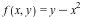 f(x, y) = VectorCalculus:-`+`(y, VectorCalculus:-`-`(`*`(`^`(x, 2))))