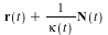 VectorCalculus:-`+`(r(t), VectorCalculus:-`*`(`/`(1, `*`(kappa(t))), N(t)))