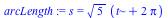 s = `*`(`^`(5, `/`(1, 2)), `*`(`+`(t, `*`(2, `*`(Pi)))))