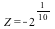 Z = VectorCalculus:-`-`(`*`(`^`(2, `/`(1, 10))))