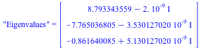 Eigenvalues