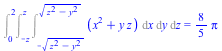 Int(Int(Int(`+`(`*`(`^`(x, 2)), `*`(y, `*`(z))), x = `+`(`-`(`*`(`^`(`+`(`*`(`^`(z, 2)), `-`(`*`(`^`(y, 2)))), `/`(1, 2))))) .. `*`(`^`(`+`(`*`(`^`(z, 2)), `-`(`*`(`^`(y, 2)))), `/`(1, 2)))), y = `+`(...