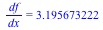 `/`(`*`(df), `*`(dx)) = 3.195673222