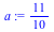 `/`(11, 10)