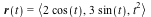 r(t) = `<,>`(VectorCalculus:-`*`(2, cos(t)), VectorCalculus:-`*`(3, sin(t)), `*`(`^`(t, 2)))