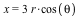 x = VectorCalculus:-`*`(VectorCalculus:-`*`(3, r), cos(theta))