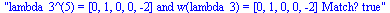 lambda_3^(5) = [0, 1, 0, 0, -2] and w(lambda_3) = [0, 1, 0, 0, -2] Match? true