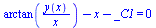 `+`(arctan(`/`(`*`(y(x)), `*`(x))), `-`(x), `-`(_C1)) = 0