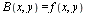 B(x, y) = f(x, y)